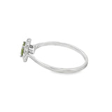 Peridot 14 Karat White Fashion Ring