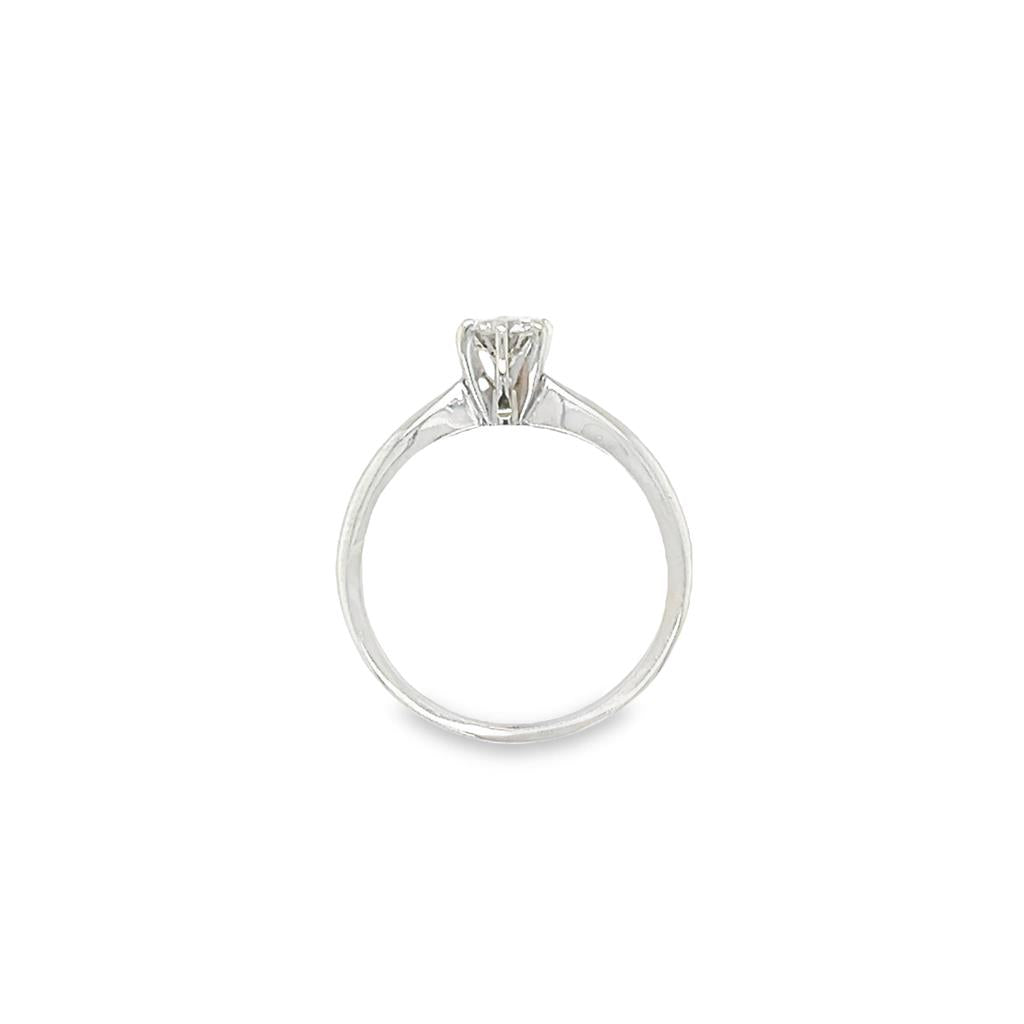 White 14 Karat Solitaire Ring