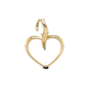 Yellow 14 Karat Heart Charm Estate Jewelry Gram Weight: 3