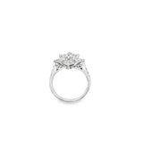 Lady's White 18 Karat Milgrain Ring/Pendant Engagement Ring