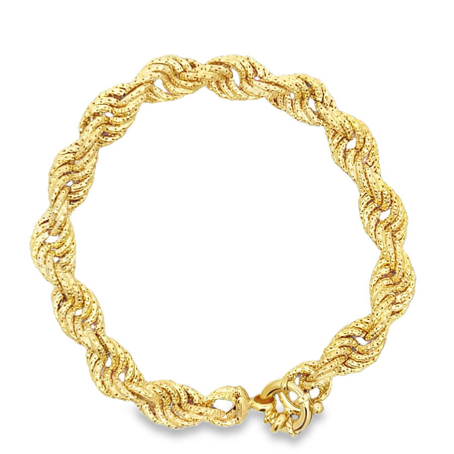 Estate Diamond Cut Rope Chain Bracelet