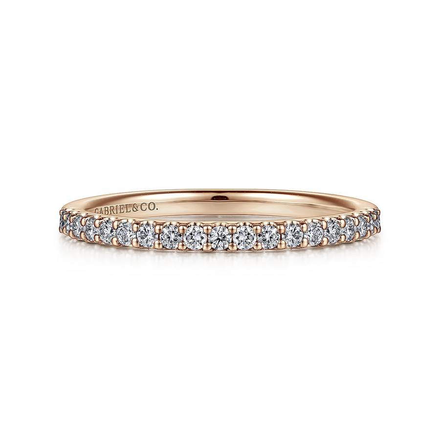 Gabriel & Co. Montreal - 14K Rose Gold Diamond Anniversary Band - 0.23 ct