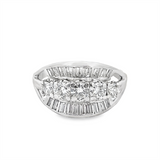 Estate Diamond Baguette & Round Fashion Ring