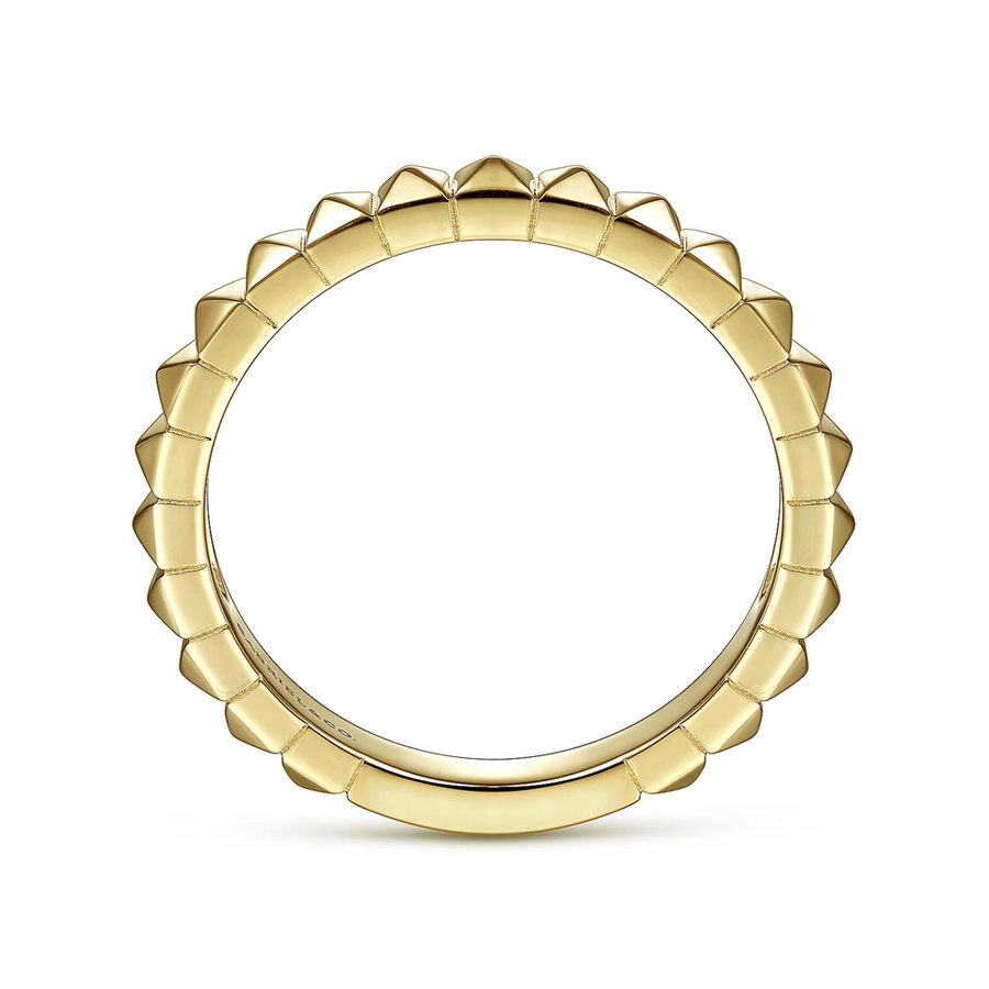 Gabriel & Co. Fashion 14K Yellow Gold Pyramid Stackable Band