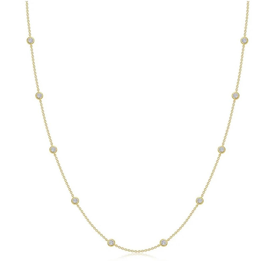 Lafonn Yellow Gold-Plated Sterling Silver Classic Bezel Station