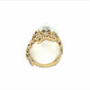 Estate Yellow Gold 14 Karat Nugget Freeform Wide Diamond Ring