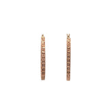 Two-Tone 14 Karat 2.50X30.40mm Laser Cut Oval Hoops Estate Jewelry Gra