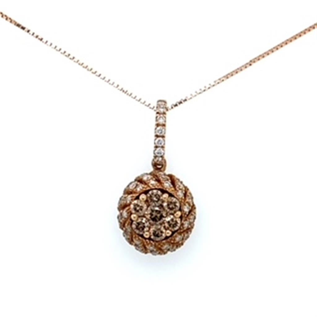 Estate LeVian Chocolate Diamond Cluster Necklace