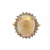 Opal Diamond Halo Ring