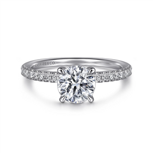 Gabriel & Co. Stasia - Straight Diamond Hidden Halo Engagement Ring Mounting