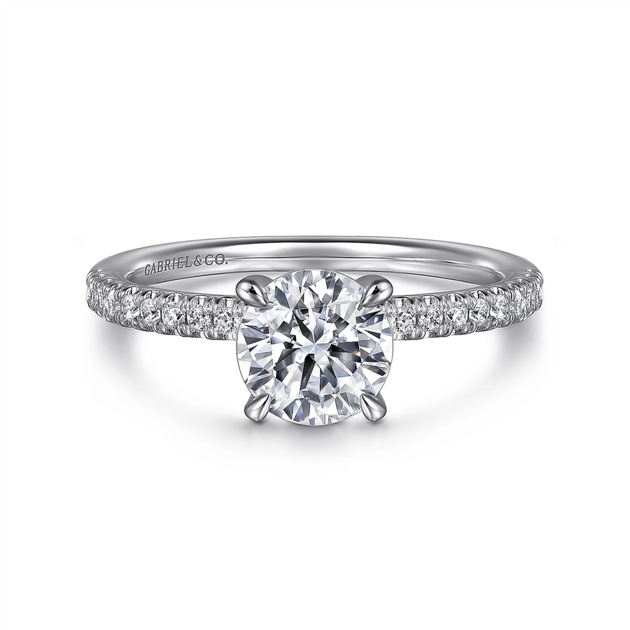 Gabriel & Co. Stasia - Straight Diamond Hidden Halo Engagement Ring Mounting