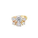 Double Row Cluster Diamond Ring