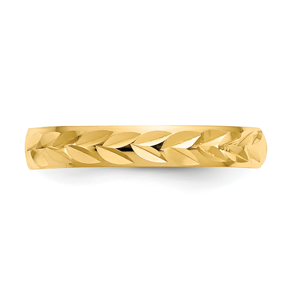 Quality Gold 14k Diamond-Cut Toe Ring