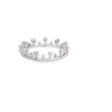 Lady's White 18 Karat Tiara Style Band Wedding/Anniversary Ring Size 6