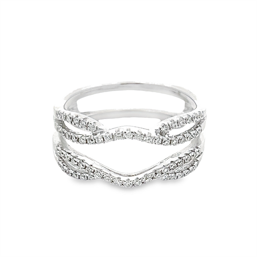 Estate Open Form Diamond Ring Guard