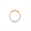 Two-Tone 18 Karat Milgrain Twisted Ring Wrap/Guard